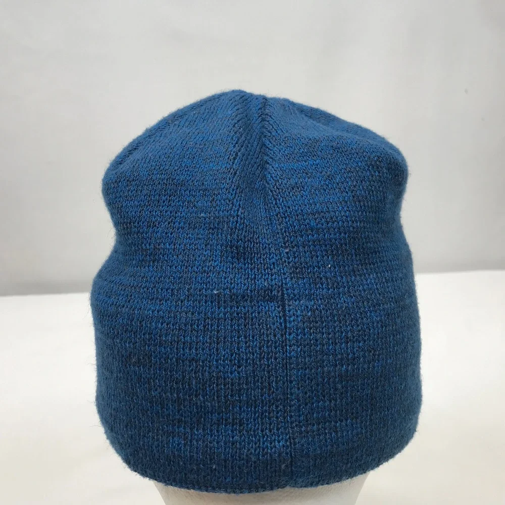 The North Face Blue Heather Knit Fleece Lined Unisex Beanie Hat One Size